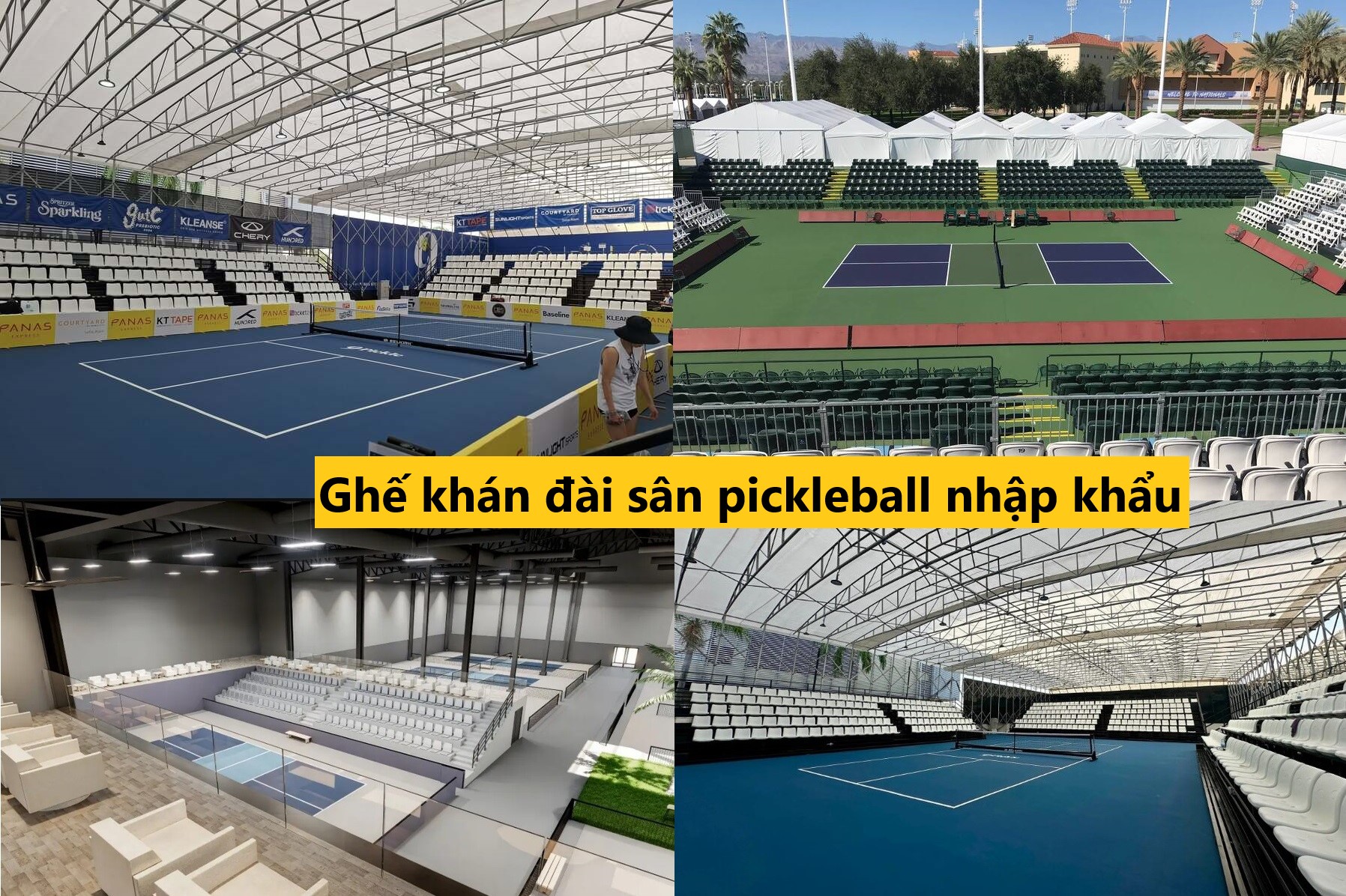 Ghế khán đài sân pickleball nhập khẩu